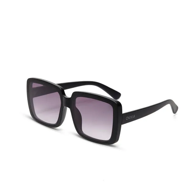 Okkia Sunglasses Square Black Gradient