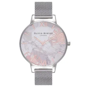 Olivia Burton Abstract Florals Mesh Watch
