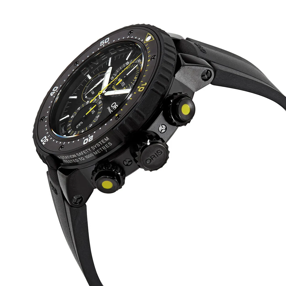 Oris Dive Control Limited Edition Chronograph Automatic Black Dial Men's Watch 01 774 7727 7784-SET