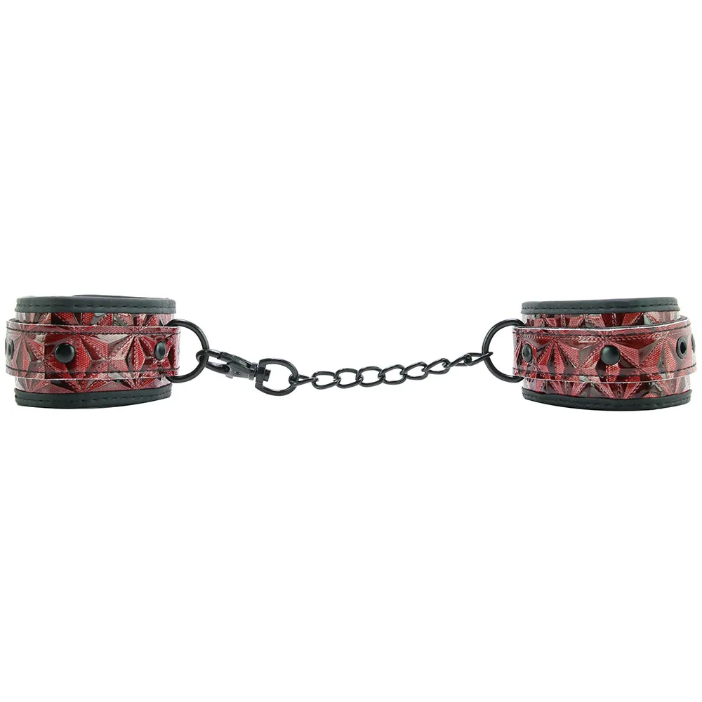 Ouch! Luxury Ankle Cuffs in Burgundy