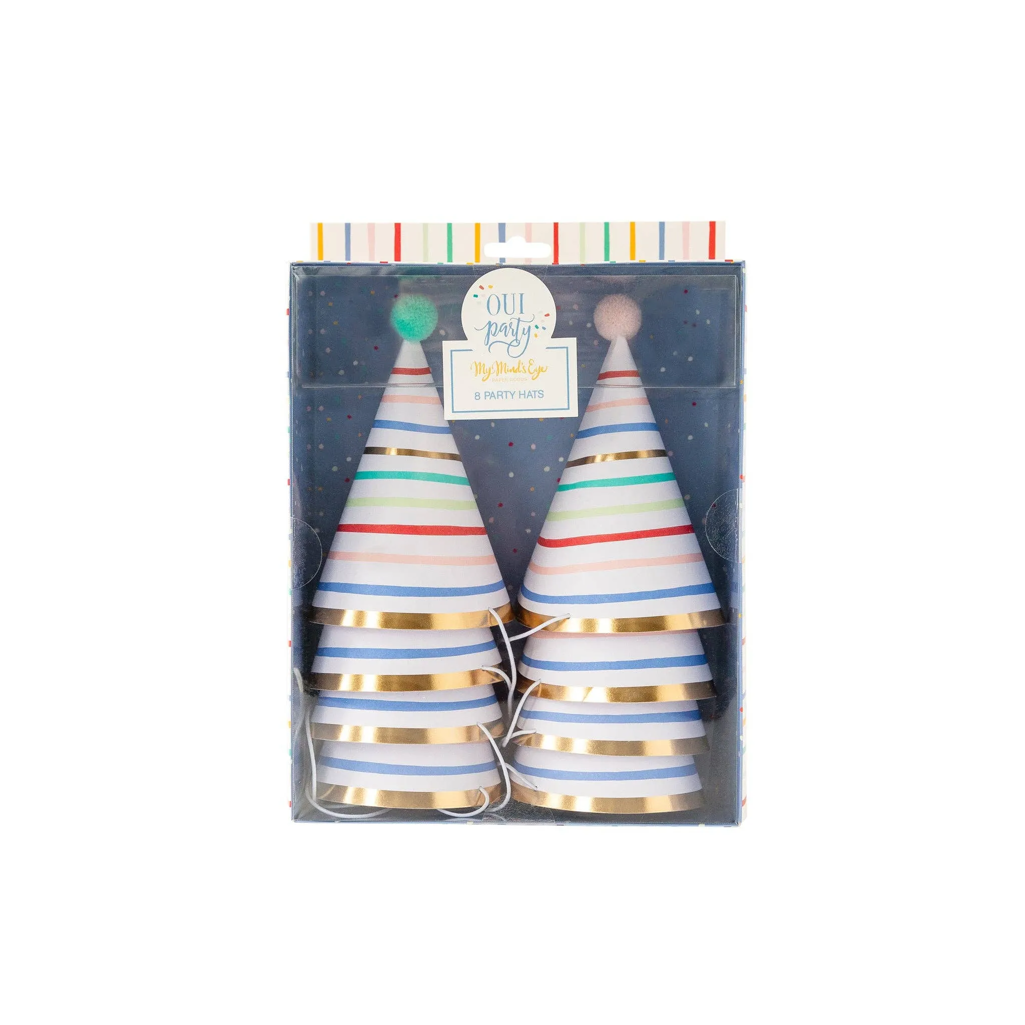 Oui Party Birthday Party Hat Set - 8 pack