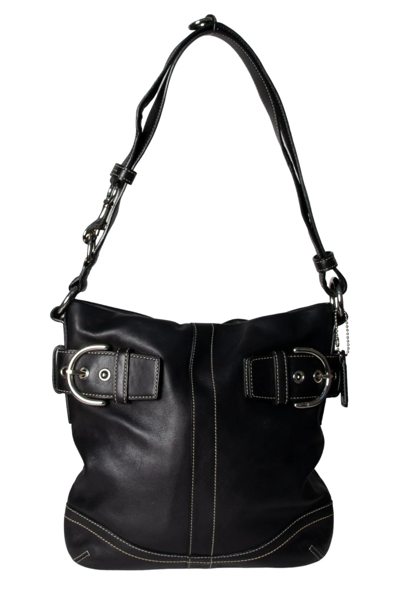 Oversized Buckle Bucket Bag