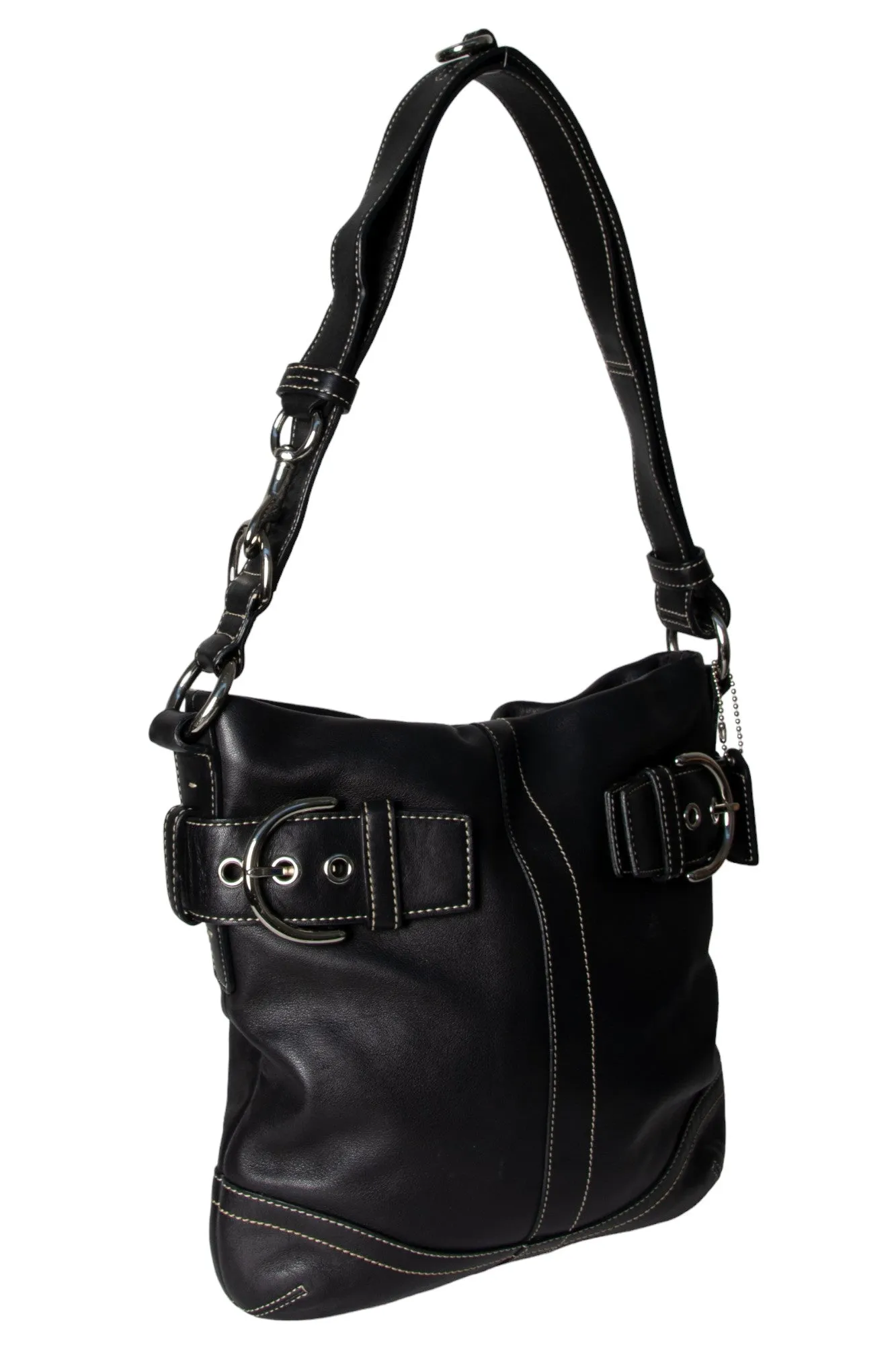Oversized Buckle Bucket Bag
