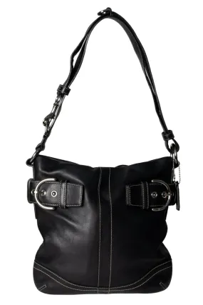 Oversized Buckle Bucket Bag