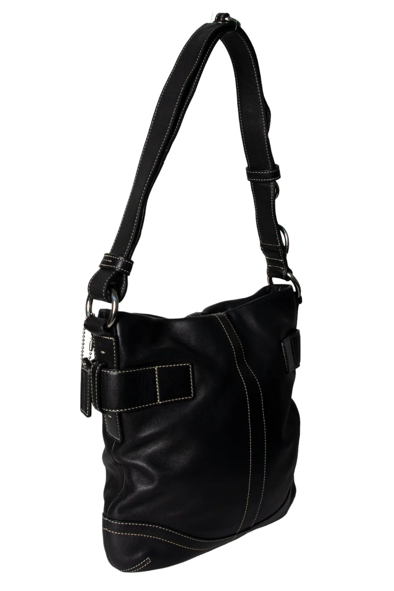 Oversized Buckle Bucket Bag