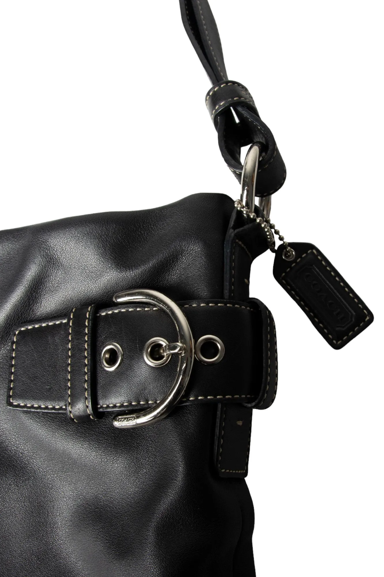 Oversized Buckle Bucket Bag