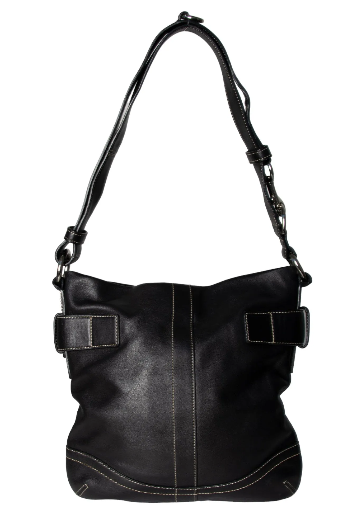Oversized Buckle Bucket Bag