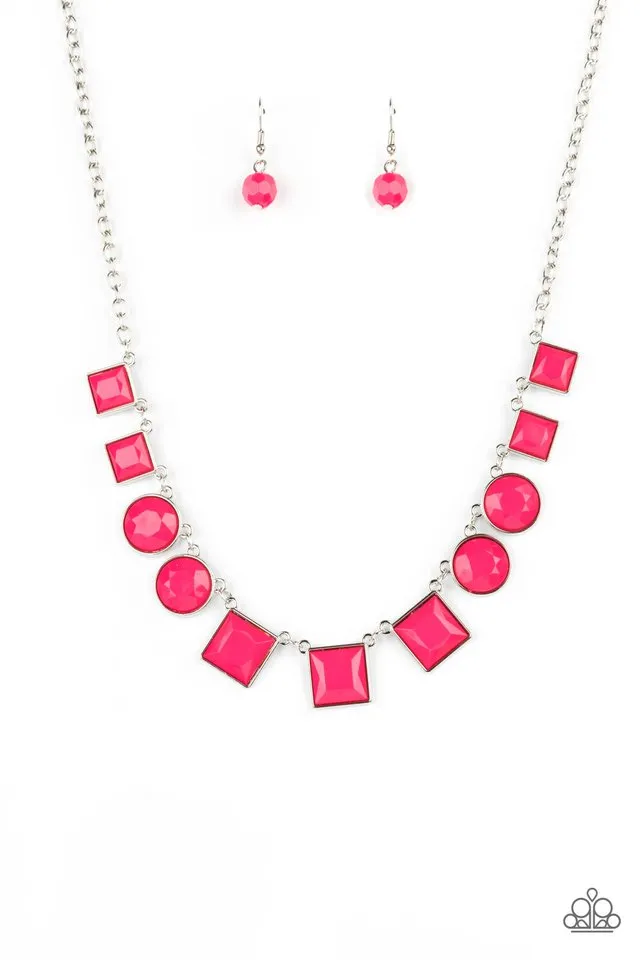 Paparazzi Necklace ~ Tic Tac TREND - Pink
