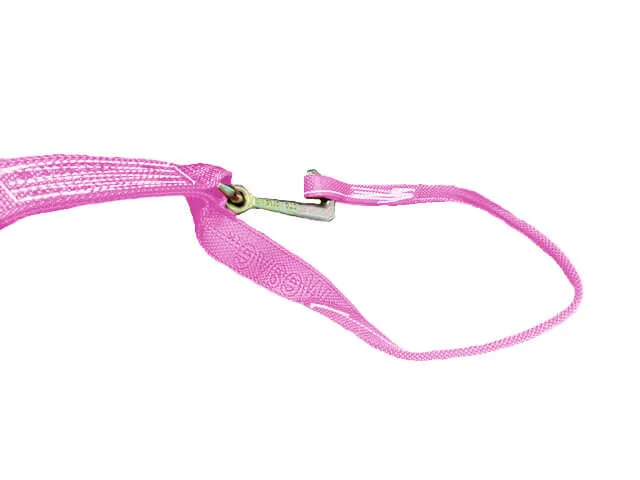 Pink Tie-Down Straps w/loop end Mini J Hook & Chain Ratchets  4-Pack