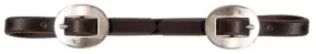 Poplar Head Premium Oiled Doubled and Stitched Harness Leather Curb Strap with Cart Buckles
