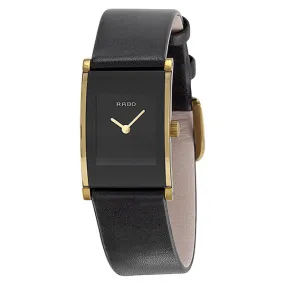 Rado Integral Black Dial Black Leather Ladies Watch R20789155