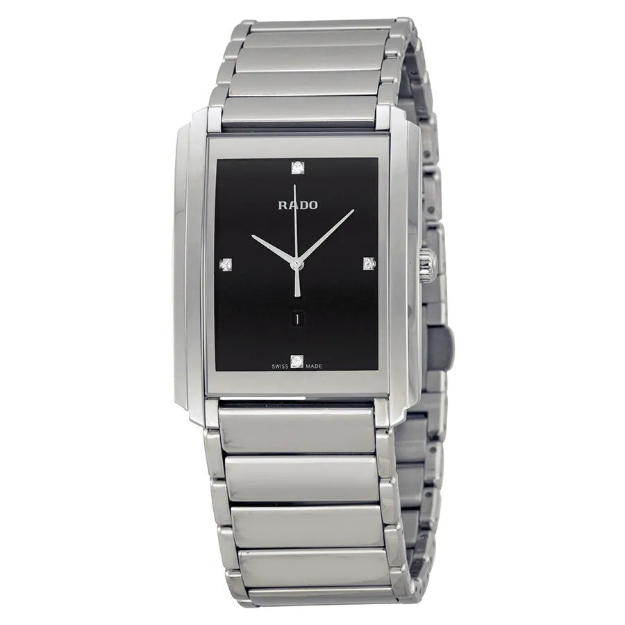 Rado Integral Black Dial Stainless Steel Men's Quartz Watch R20997713