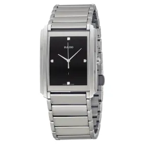 Rado Integral Black Dial Stainless Steel Men's Quartz Watch R20997713