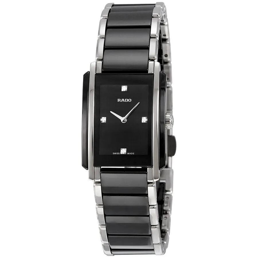 Rado Integral Quartz Black Dial Black Ceramic Ladies Watch R20613712