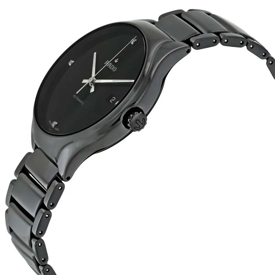 Rado True Automatic Black Dial Black Ceramic Men's Watch R27056722