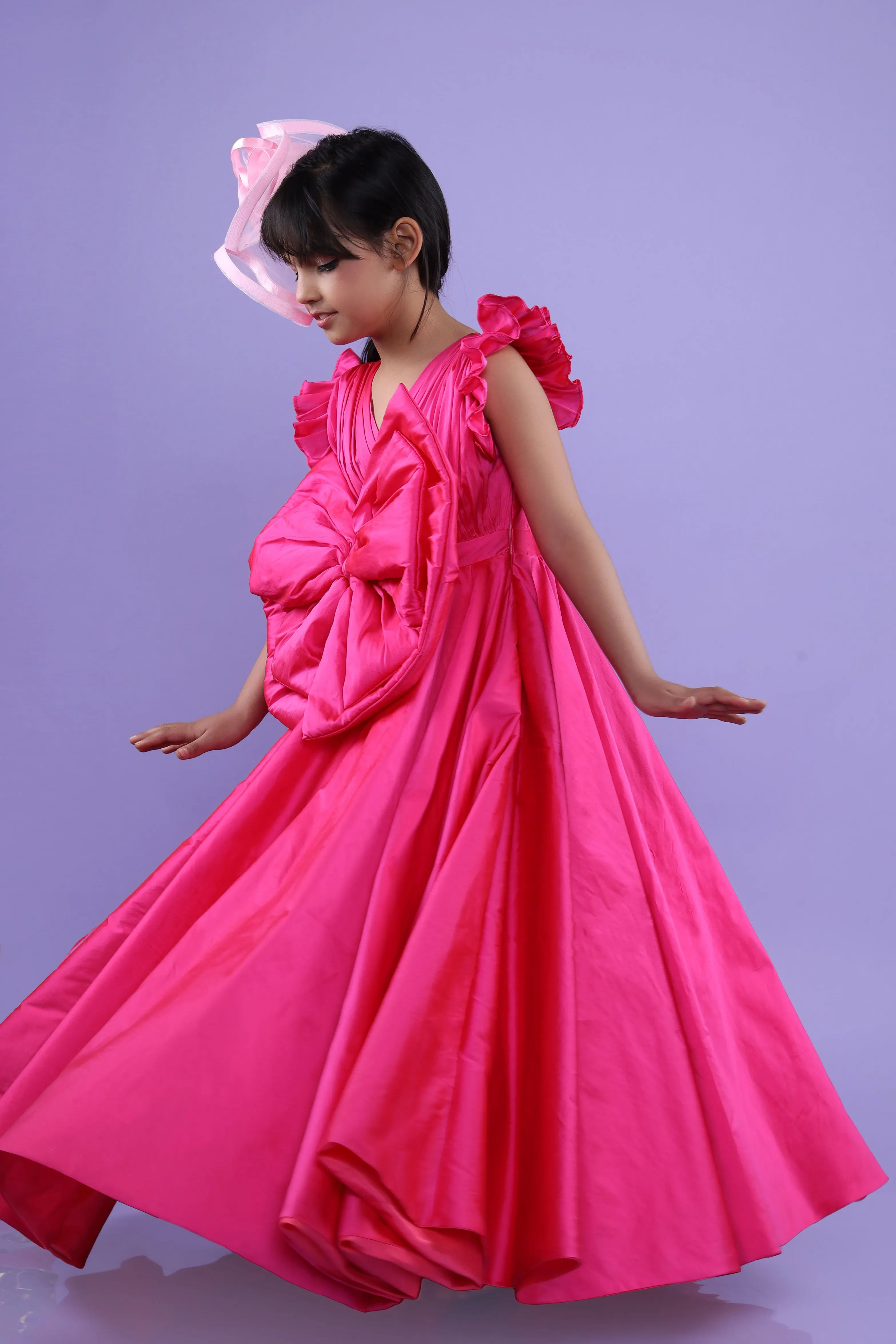 Raspberry Crush Bow Gown