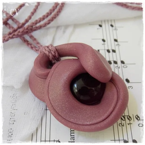 Raspberry Statement Pendant Necklace