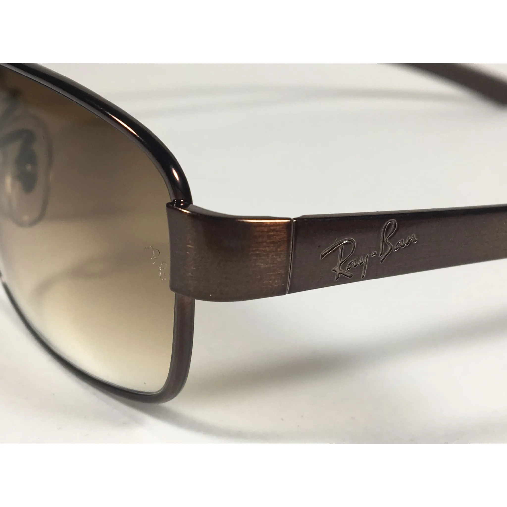 Ray-Ban Active Rectangle Sunglasses Brown Metal Frame Gradient RB3413 014/51