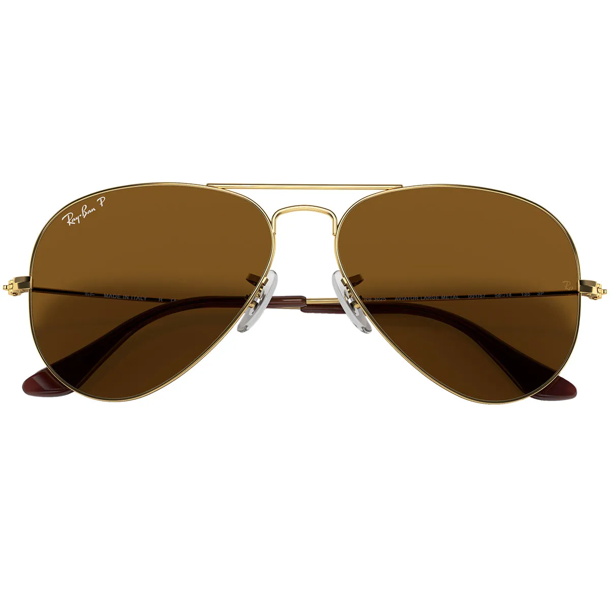 Ray-Ban Aviator Classic Polarized Sunglasses - Polished Gold/Brown