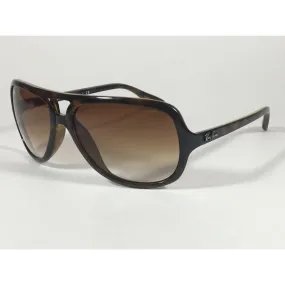 Ray-Ban Turbo Aviator Sunglasses Havana Brown with Brown Gradient Men's RB4162 710/51