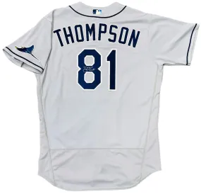 Rays Ryan Thompson Team Issued Authentic Autographed Gray Jersey