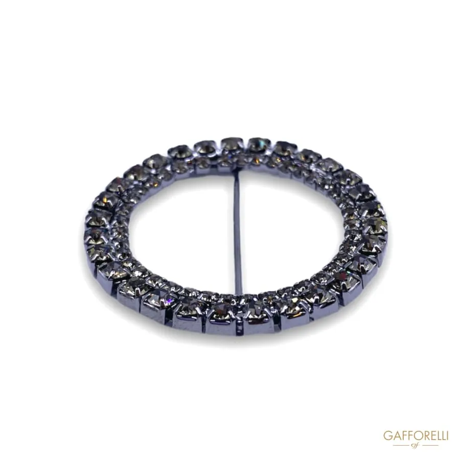 Rhinestone Round Buckle A325 - Gafforelli Srl