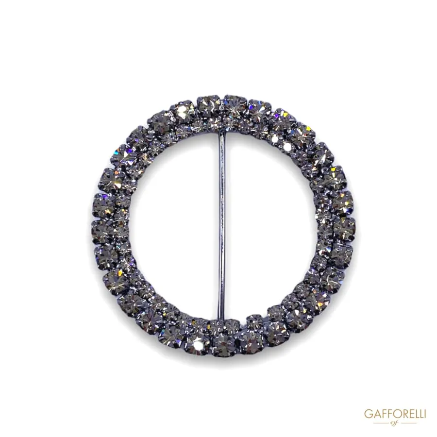 Rhinestone Round Buckle A325 - Gafforelli Srl