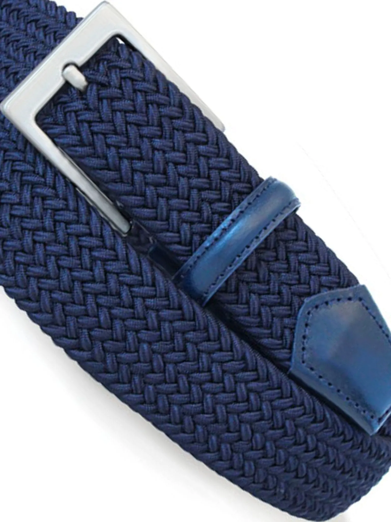 Robert Charles Belts - 1003 Leather & Cotton Blend Mens Belt - 32mm leather width - Made in Italy