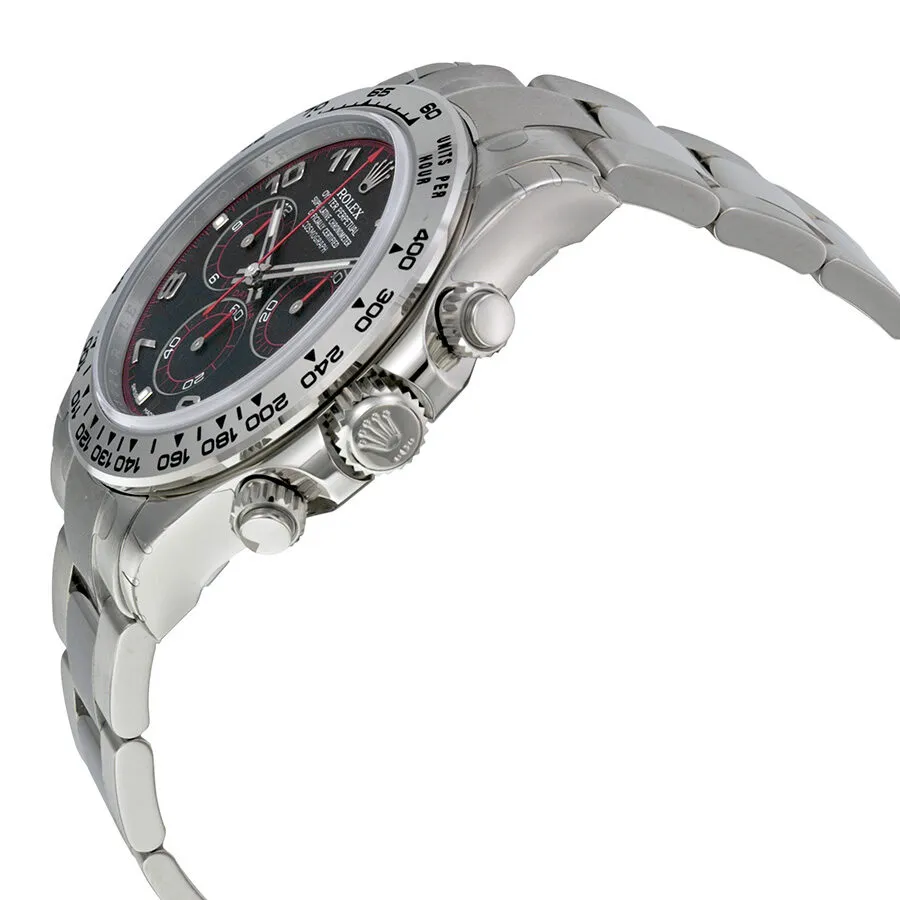 Rolex Cosmograph Daytona Black Dial 18K White Gold Oyster Bracelet Automatic Men's Watch 116509BKAO