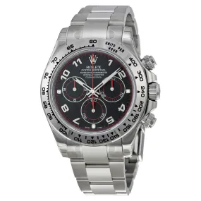 Rolex Cosmograph Daytona Black Dial 18K White Gold Oyster Bracelet Automatic Men's Watch 116509BKAO