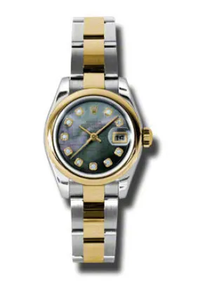 Rolex Datejust Automatic Stainless Steel 18kt Yellow Gold Oyster Ladies Watch 179163BKMDO
