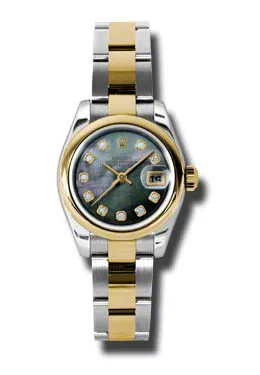 Rolex Datejust Automatic Stainless Steel 18kt Yellow Gold Oyster Ladies Watch 179163BKMDO
