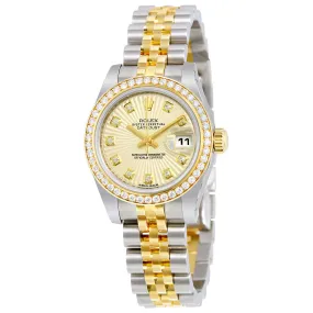 Rolex Lady Datejust 26 Ivory Sunburst Dial Stainless Steel and 18K Yellow Gold Jubilee Bracelet Automatic Watch 179383ISBDJ