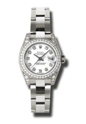 Rolex Lady Datejust 26 White Dial 18K White Gold Oyster Bracelet Automatic Watch 179159WDO