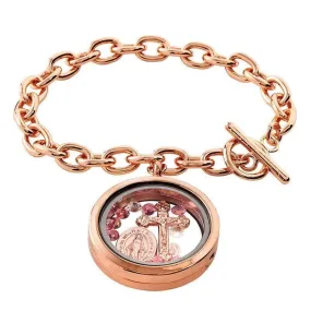 Rose Gold Locket Bracelet