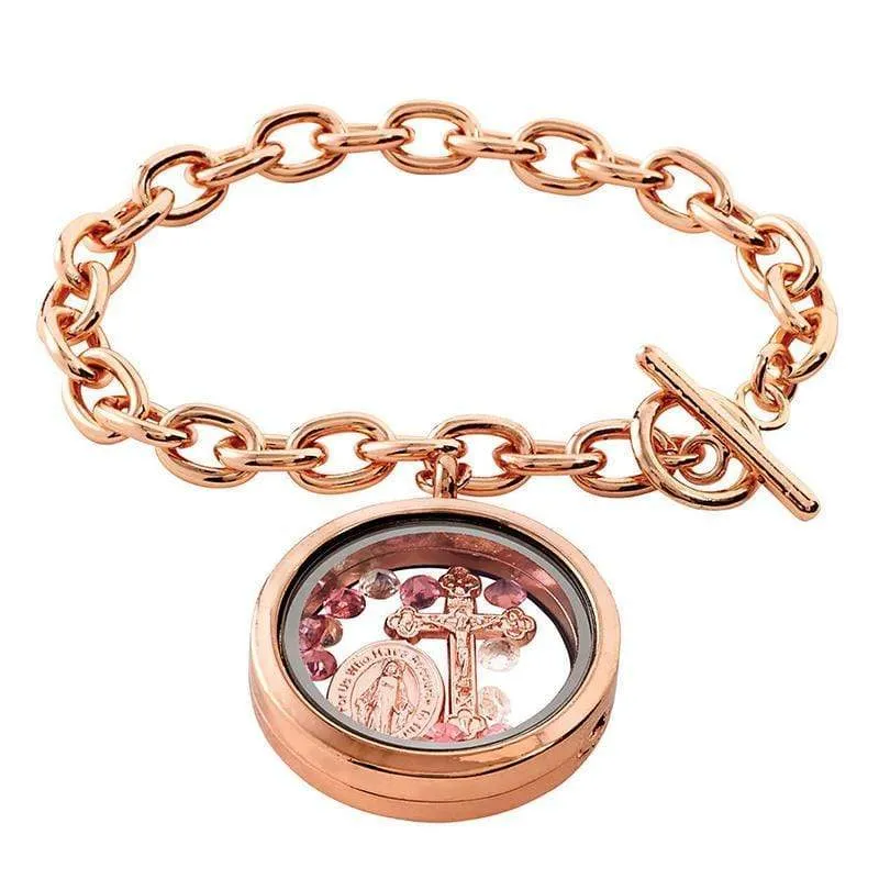 Rose Gold Locket Bracelet