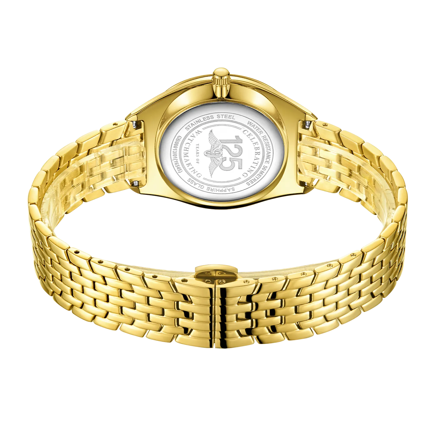 Rotary 38mm Yellow Gold Plated Ultra Slim Quartz Watch