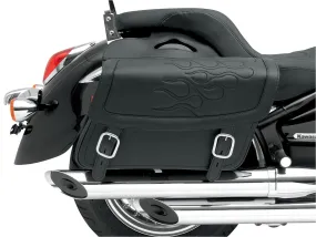 Saddlemen Highwayman Tattoo Flame Saddlebag Black