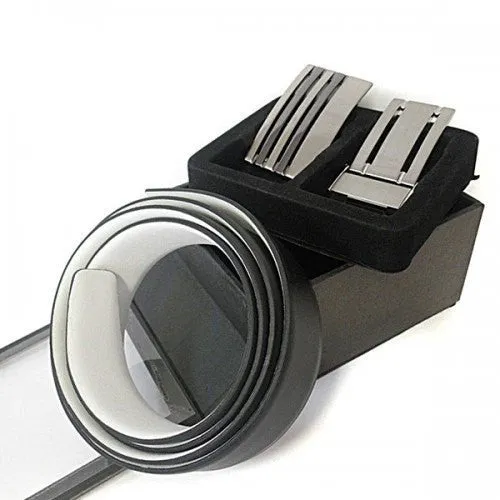 SHANE - Mens Black & White Belt Gift Box