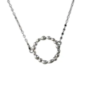 Shimmer Circle Pendant Sterling Silver