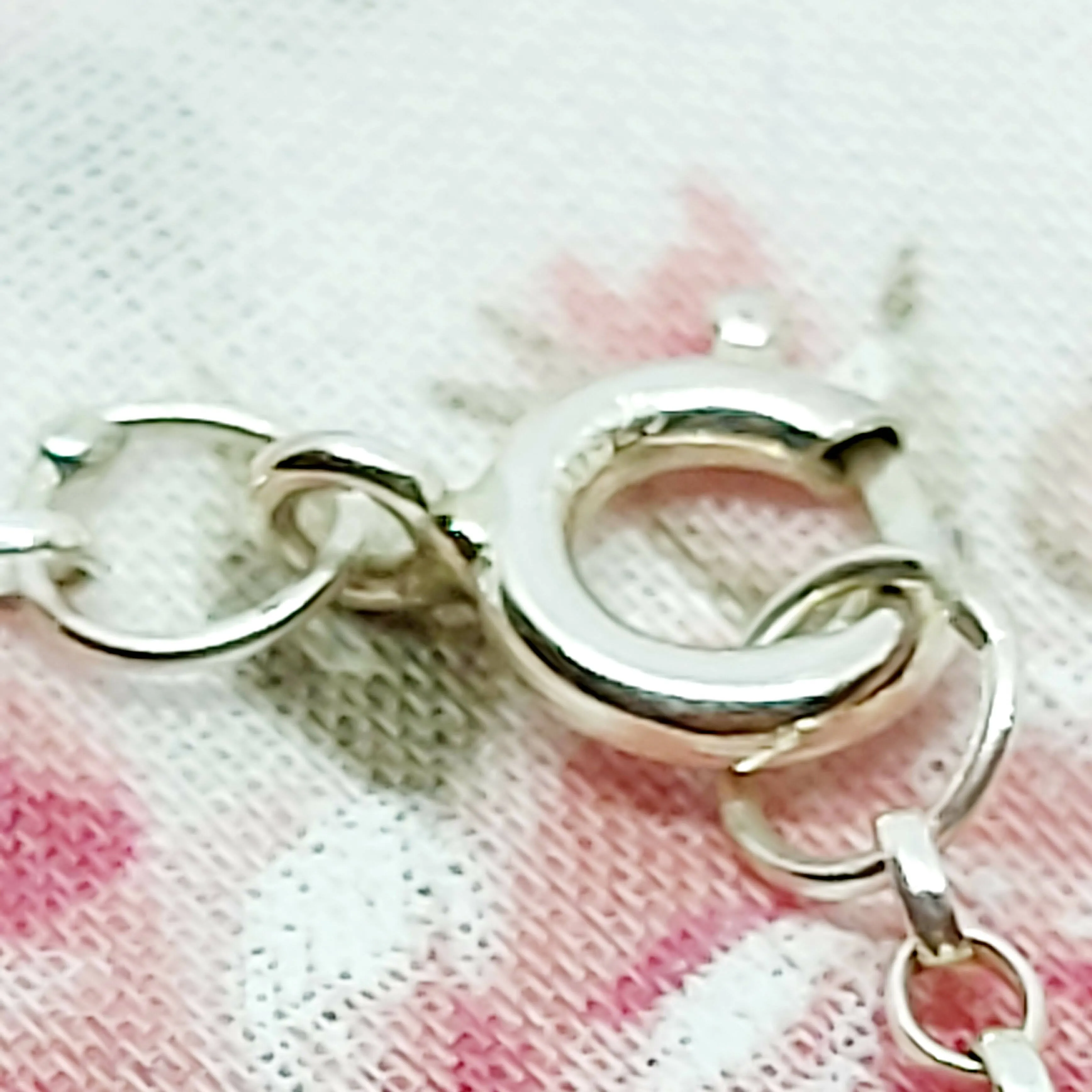 Silver & Black Enamel Decorative Heart Pendant & Chain