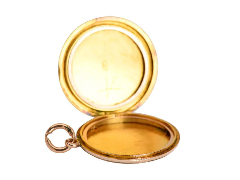 Simplicity - Round Gold Antique Locket
