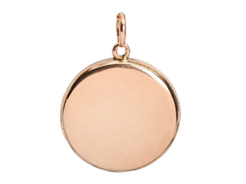 Simplicity - Round Gold Antique Locket