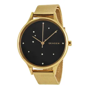 Skagen Anita Black 'Night Sky' Crystal-Dotted Dial Ladies Watch SKW2385