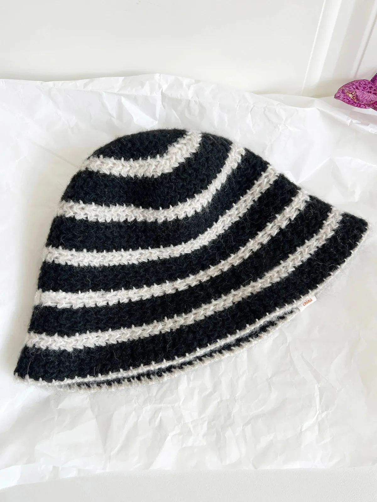 Sohiwoo Striped Knitted Knitted Hats For Women&Men Winter Warm Fisherman Hat Unisex Outdoor Coldproof Skullies Caps Bonnet Female Panama