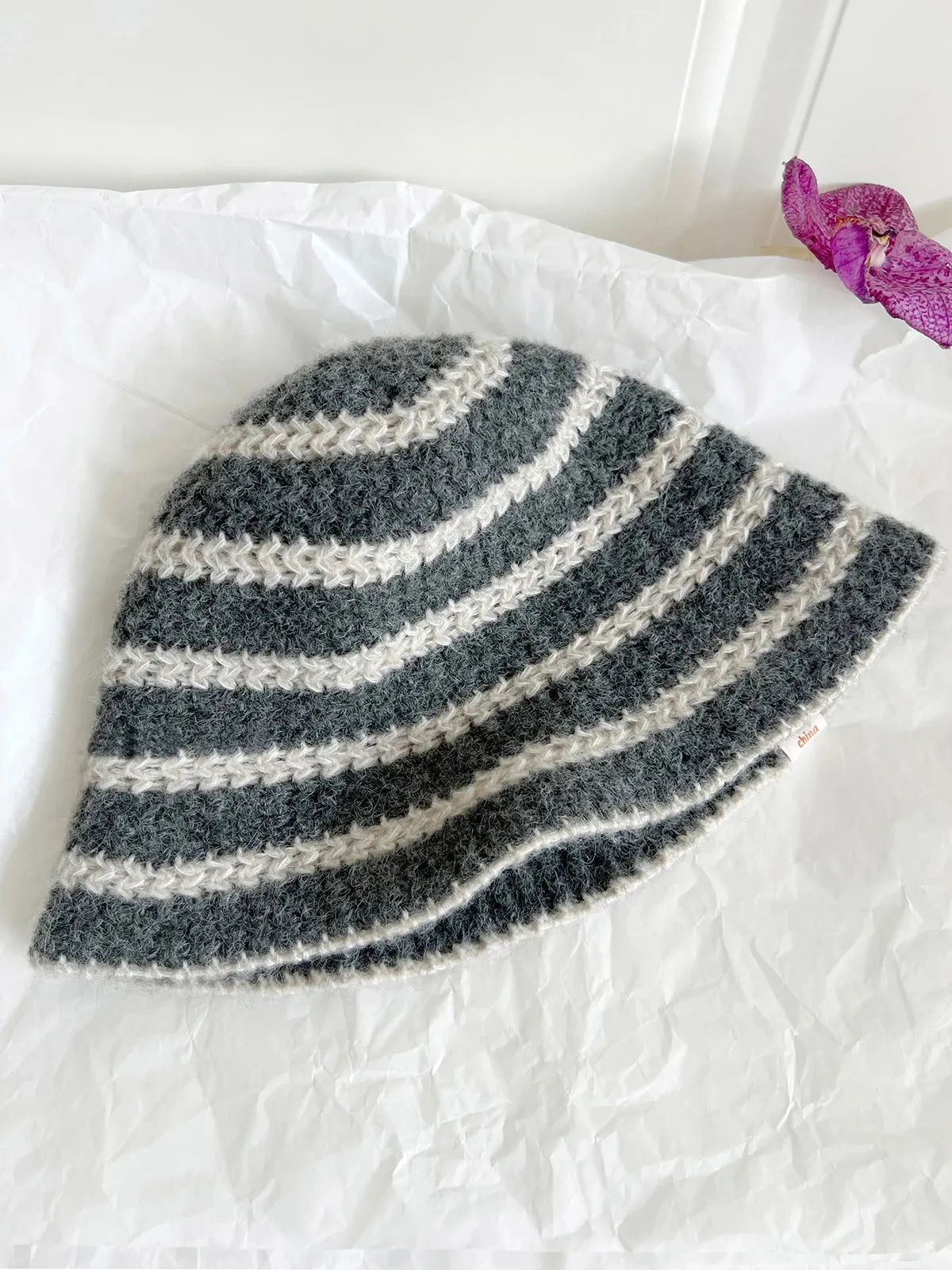 Sohiwoo Striped Knitted Knitted Hats For Women&Men Winter Warm Fisherman Hat Unisex Outdoor Coldproof Skullies Caps Bonnet Female Panama