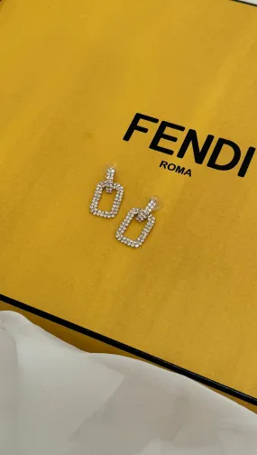 Square Buckle Diamond Drop Earring