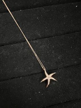 Starfish Diamond Necklace 18K RG P2194CH13