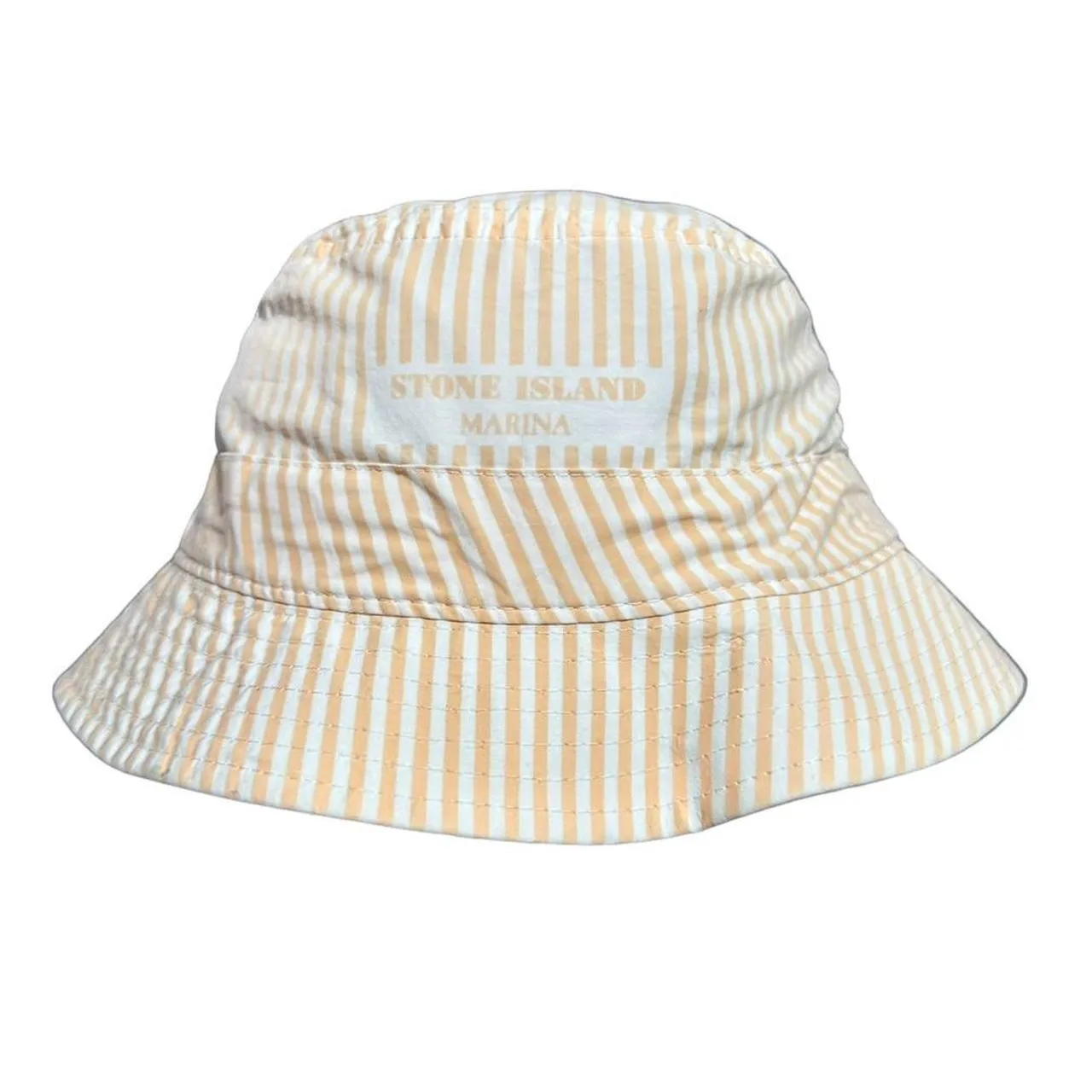 Stone Island Marina Orange Striped Bucket Hat