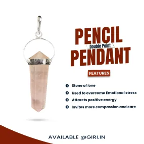 Stone Pendant - Double Point | Crystal Dollar/ Pencil Locket for Men & Women